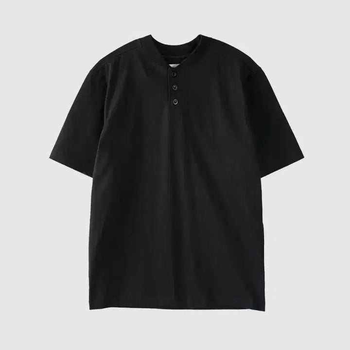 [BUNJANG] ASVIV Henly Neck Short Sleeve T-Shirt Black L / (L) 애습 헨리넥 반팔 티셔츠_블랙