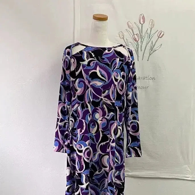[BUNJANG] Juicy Couture Unique Pattern Sleeveless Dress / 쥬시 꾸뛰르 유니크 패턴 슬리브 원피스