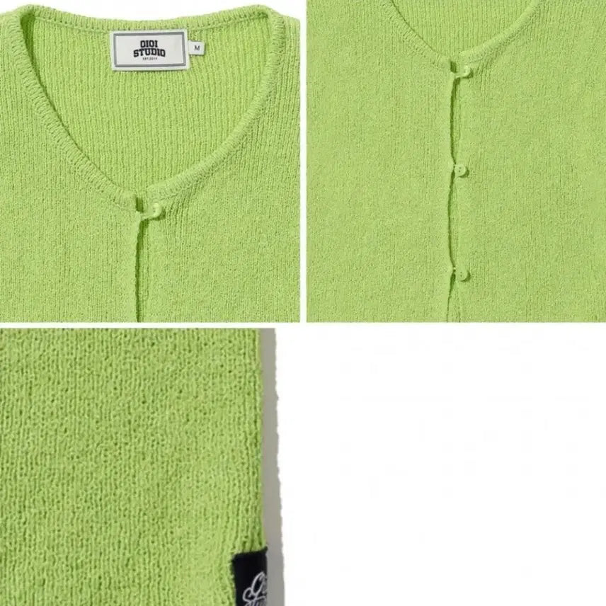 [BUNJANG] OIOI Studio Green Summer Crop Cardigan / 오아이오아이 스튜디오 연두색 여름 크롭 가디건