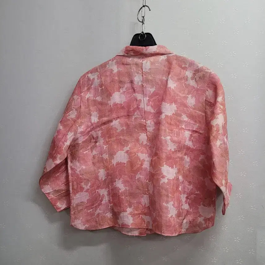 [BUNJANG] Pink Floral Pattern Linen Hanbok Jeogori / 77)모시저고리