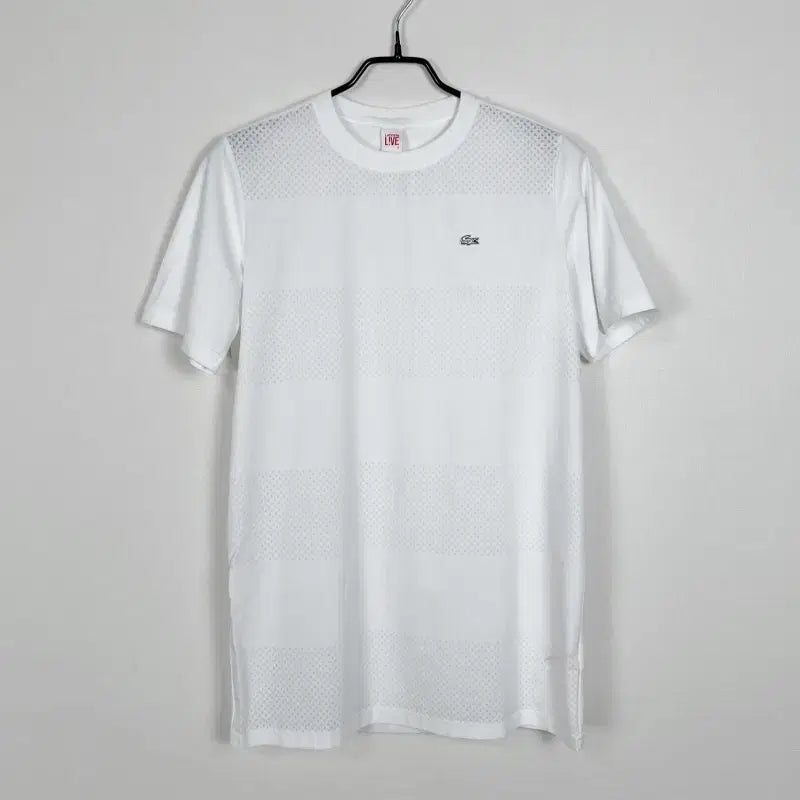 [SOLD OUT] 라코스테/화이트 라운드 반팔 티 티셔츠 S 90/라덴
