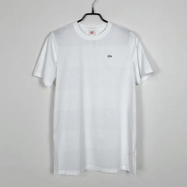 [SOLD OUT] 라코스테/화이트 라운드 반팔 티 티셔츠 S 90/라덴