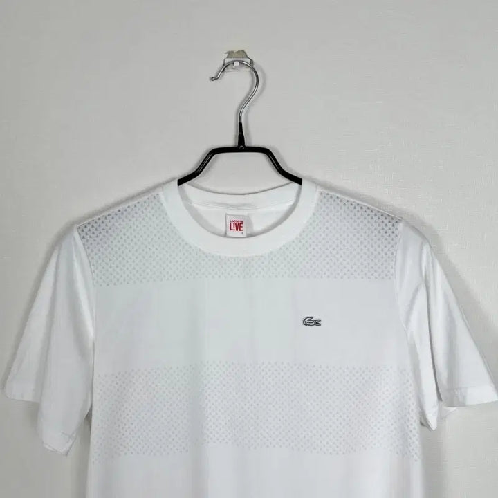 [SOLD OUT] 라코스테/화이트 라운드 반팔 티 티셔츠 S 90/라덴