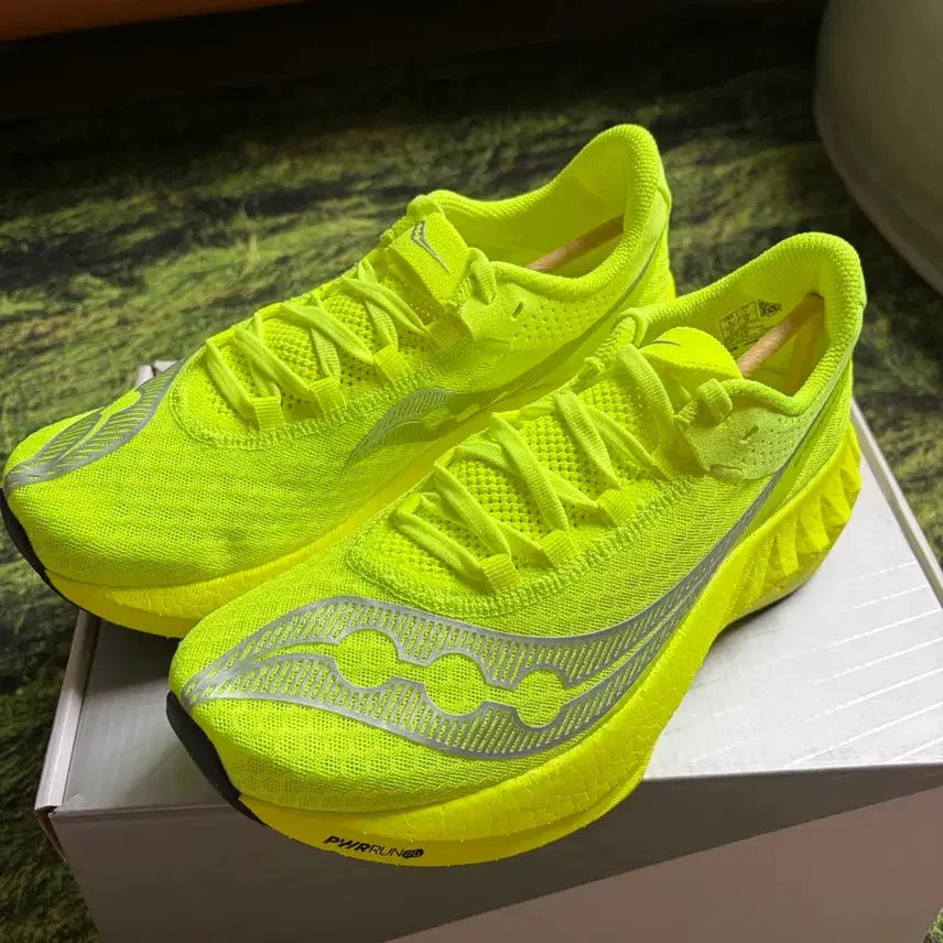 [BUNJANG] Saucony Endorphin Pro 4 Citron Silver Running Shoes (260mm) / 써코니 엔돌핀 프로 4 시트론 실버 260 정품 새것
