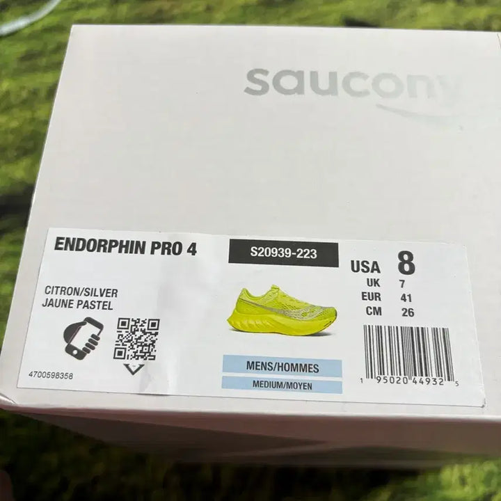 [BUNJANG] Saucony Endorphin Pro 4 Citron Silver Running Shoes (260mm) / 써코니 엔돌핀 프로 4 시트론 실버 260 정품 새것