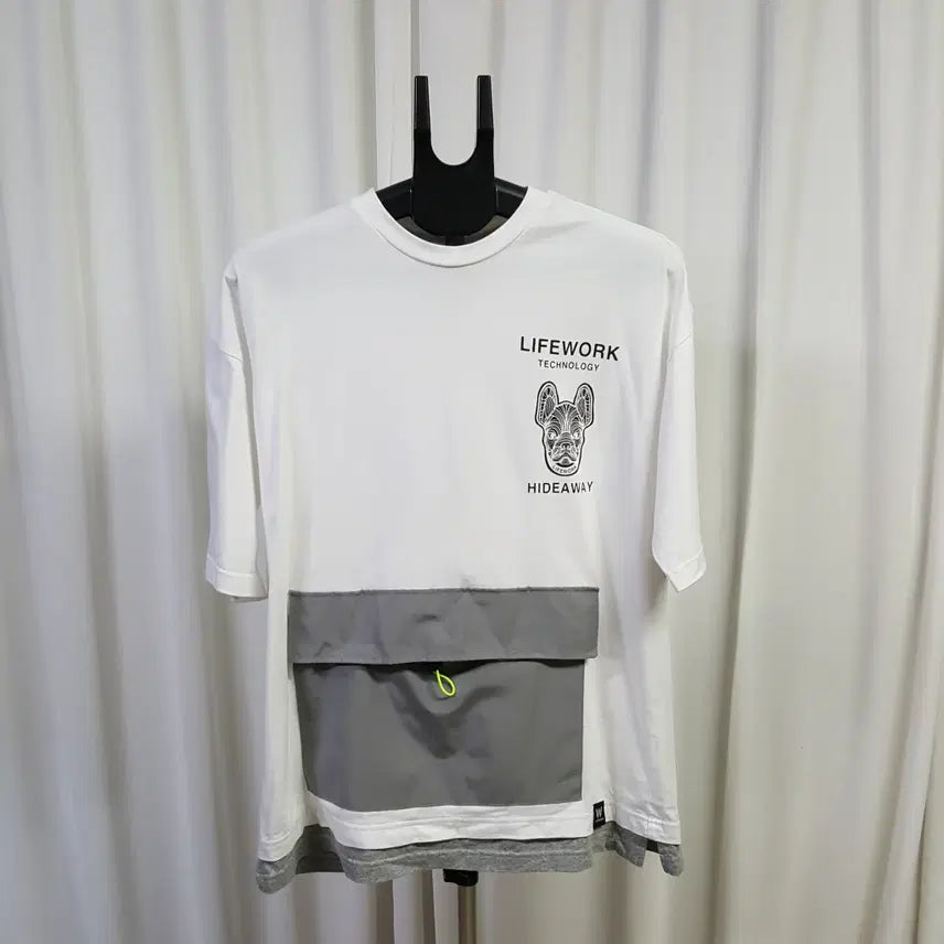[SOLD OUT] 라이프워크 남성 레이어드 반팔 티셔츠 화이트 105추천 오일장 0331