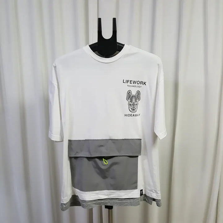 [SOLD OUT] 라이프워크 남성 레이어드 반팔 티셔츠 화이트 105추천 오일장 0331