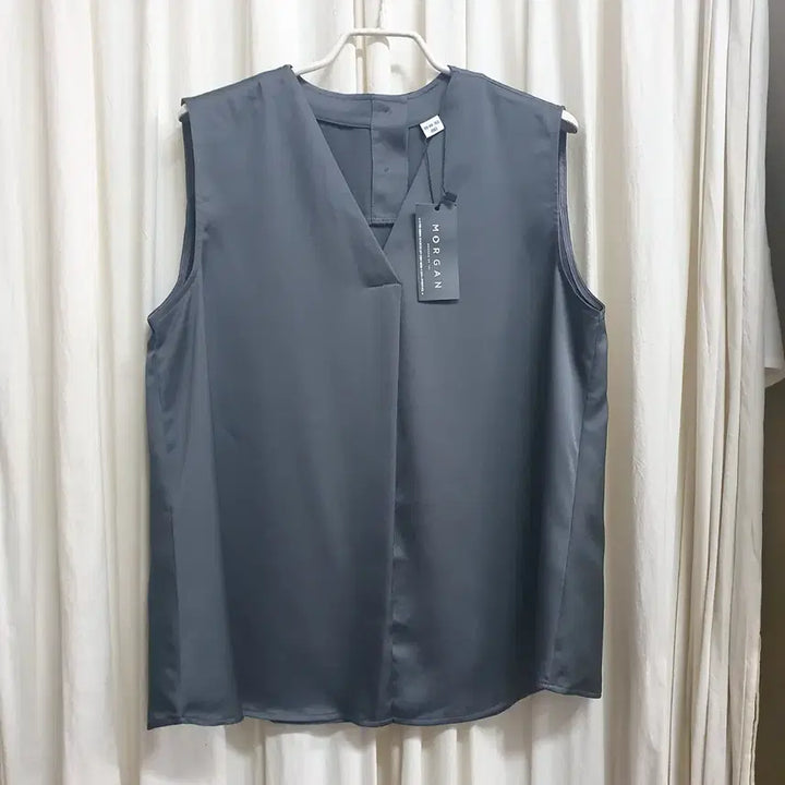 [BUNJANG] Morgan Sleeveless Blouse Dark Grey / MORGAN 모건 여성 민소매 블라우스