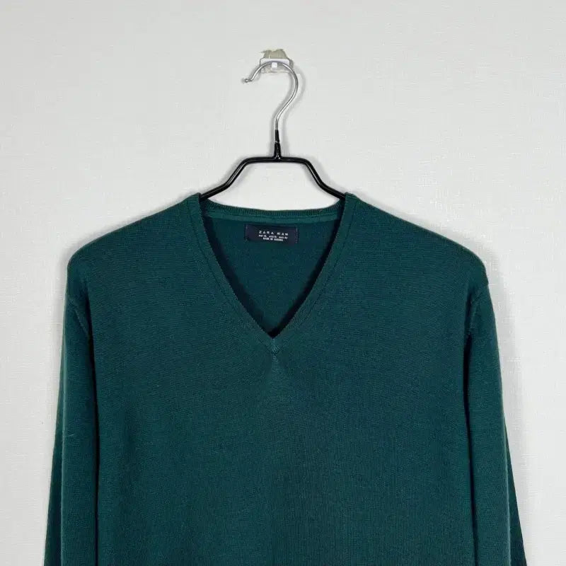 [BUNJANG] Zara V-Neck Green Wool Knit Sweater Men&