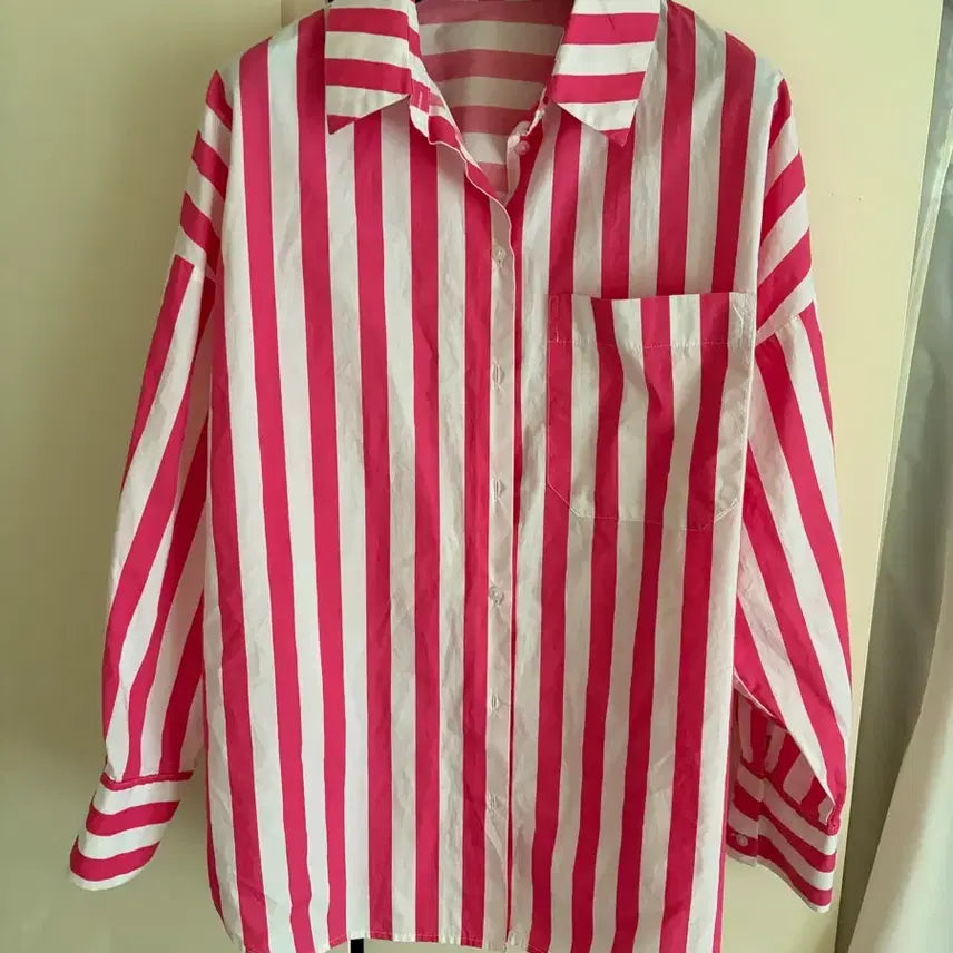 [BUNJANG] Mango Cotton 100% Oversized Shirt - Medium / 망고 코튼100%오버핏 셔츠/M