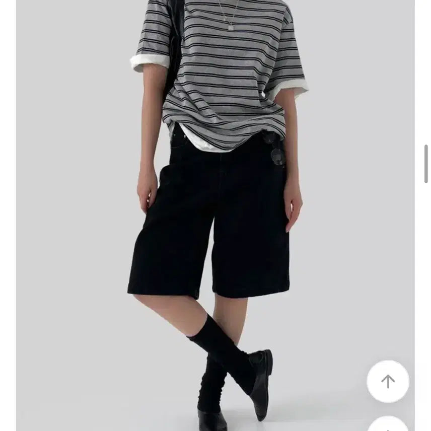 [BUNJANG] Autumn Half Black Jeans / 어텀 하프 블랙진