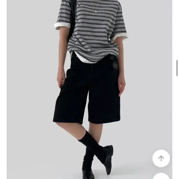 [BUNJANG] Autumn Half Black Jeans / 어텀 하프 블랙진