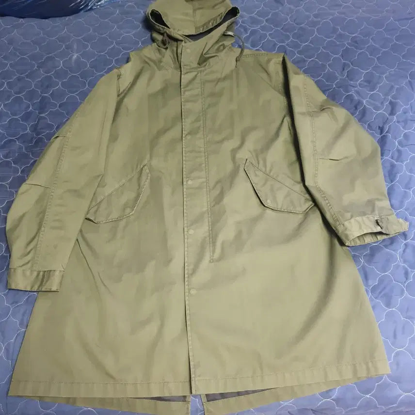 [BUNJANG] Uniqlo Blocktech Cotton Poly Fishtail Parka Khaki (L) / (품절) 유니클로 블록테크 코튼 폴리 기능성 피쉬테일 파카 카키 (L)