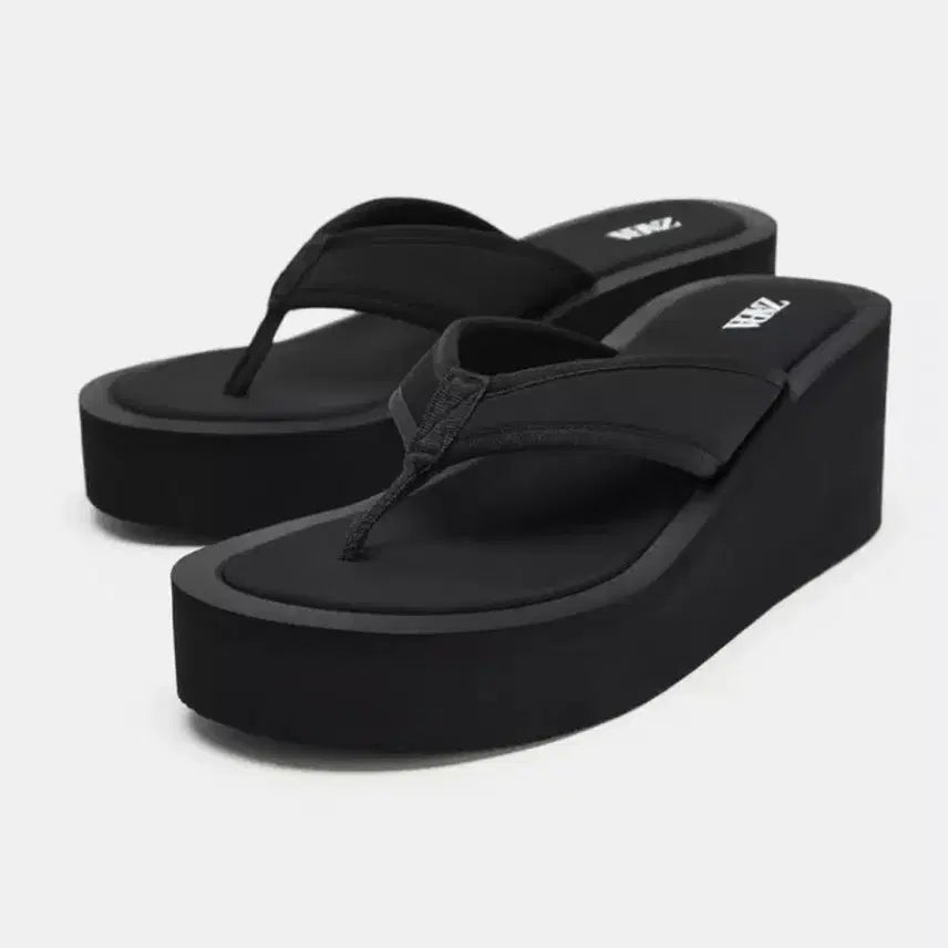 [BUNJANG] ZARA Platform Flip-Flop Sandals / 자라 zara 플랫폼 샌들 쪼리