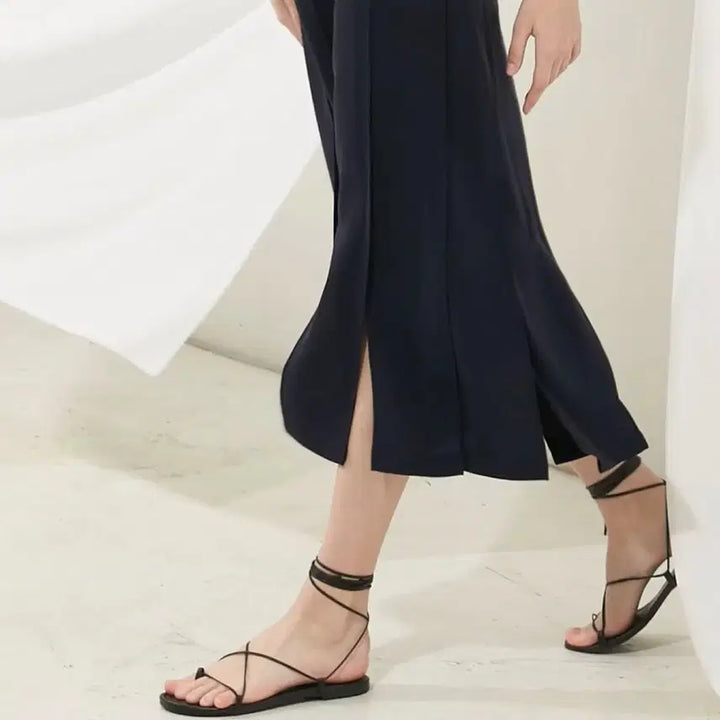 [BUNJANG] Collaboratory Slit Skirt (Navy, Size M) / 콜라보토리 슬릿 스커트
