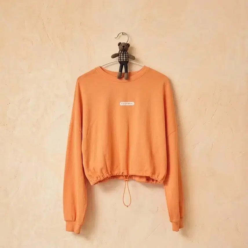 [BUNJANG] XEXYMIX High Neck Crop String Sweatshirt Orange / [젝시믹스] 하이넥 크롭 스트링 맨투맨 (오렌지/F)