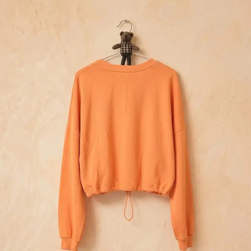 [BUNJANG] XEXYMIX High Neck Crop String Sweatshirt Orange / [젝시믹스] 하이넥 크롭 스트링 맨투맨 (오렌지/F)