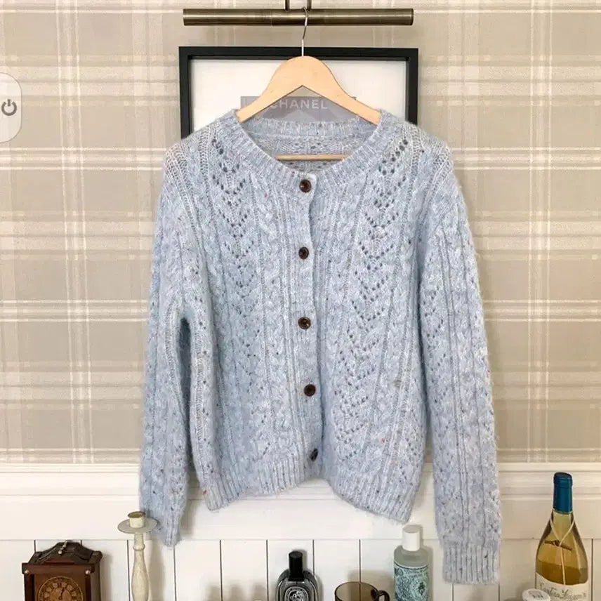 [BUNJANG] MilkCocoa Grey Thick Knit Cardigan / 밀크코코아 그레이 도톰 가디건