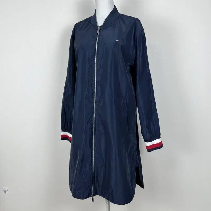 [BUNJANG] Tommy Hilfiger Navy Long Windbreaker Jacket Women&