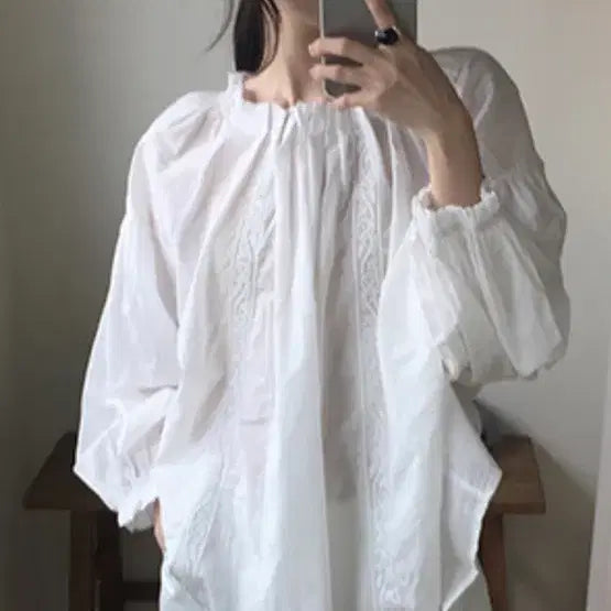 [BUNJANG] Maybe Baby Dearlist Lace Lizzana White Blouse / 메이비베이비 디어리스트 레이스 리자나 화이트블라우스