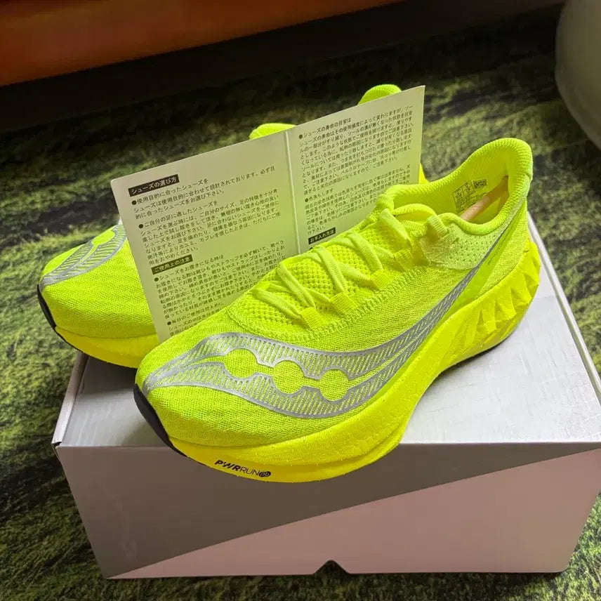 [BUNJANG] Saucony Endorphin Pro 4 Citron Silver 270 / 써코니 엔돌핀 프로 4 시트론 실버 270 정품 박스포함