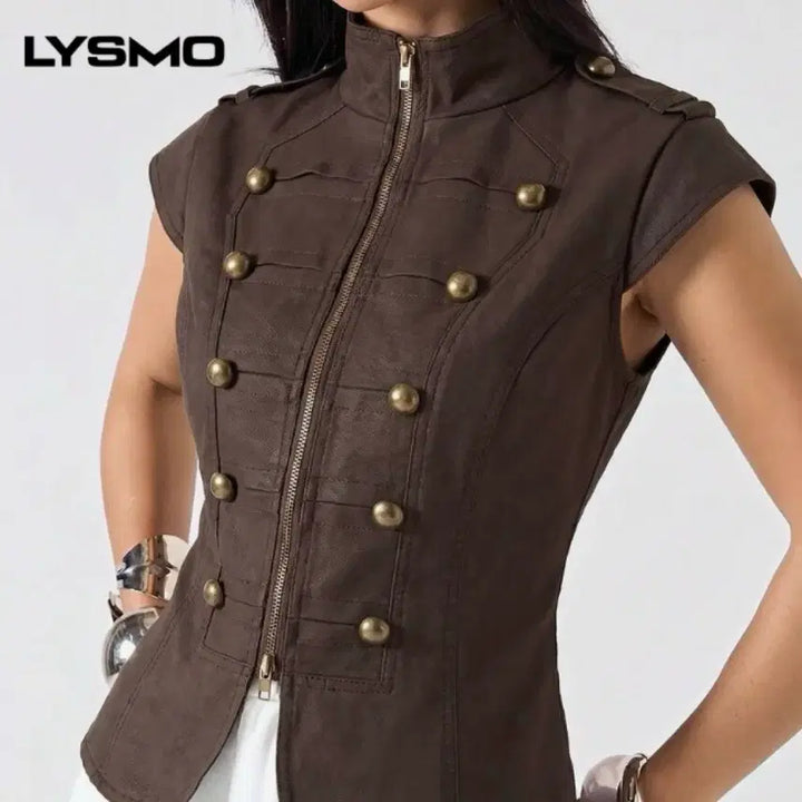 [BUNJANG] LYSMO Brown Napoleon Vintage Jacket / LYSMO 브라운 나폴레옹 빈티지 자켓