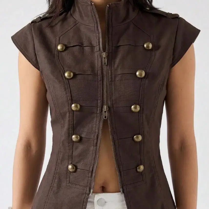 [BUNJANG] LYSMO Brown Napoleon Vintage Jacket / LYSMO 브라운 나폴레옹 빈티지 자켓