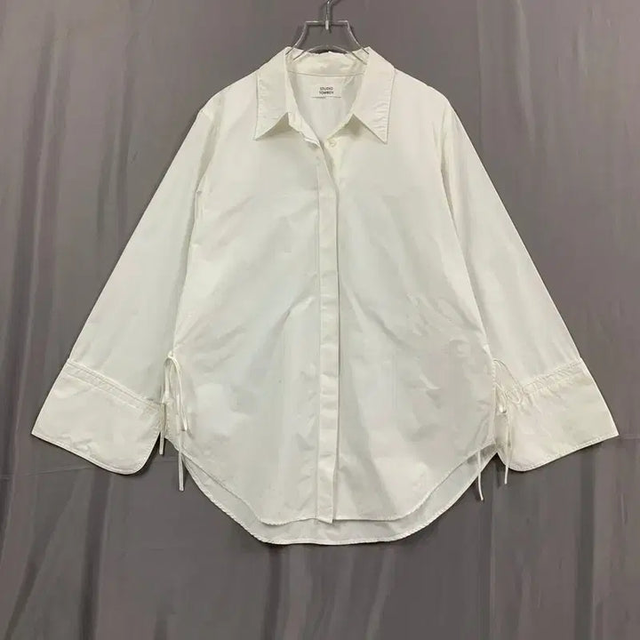 [BUNJANG] Studio Tomboy String Oversized Blouse Shirt / 스튜디오 톰보이 오버 커프스 스트링 오버핏 블라우스 셔츠