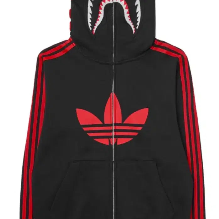 [BUNJANG] Adidas x Bape Shark Hoodie Black S / 아디다스 베이프 샤크 후드 블랙 KR사이즈 S 새상품