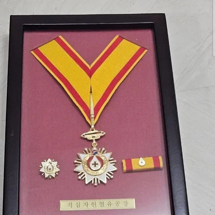 [BUNJANG] Red Cross Blood Donation Merit Award Gold Silver Set / 적십자 헌혈유공장 금장 은장