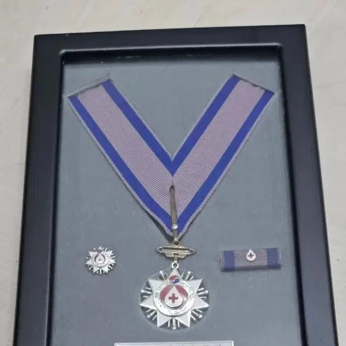 [BUNJANG] Red Cross Blood Donation Merit Award Gold Silver Set / 적십자 헌혈유공장 금장 은장