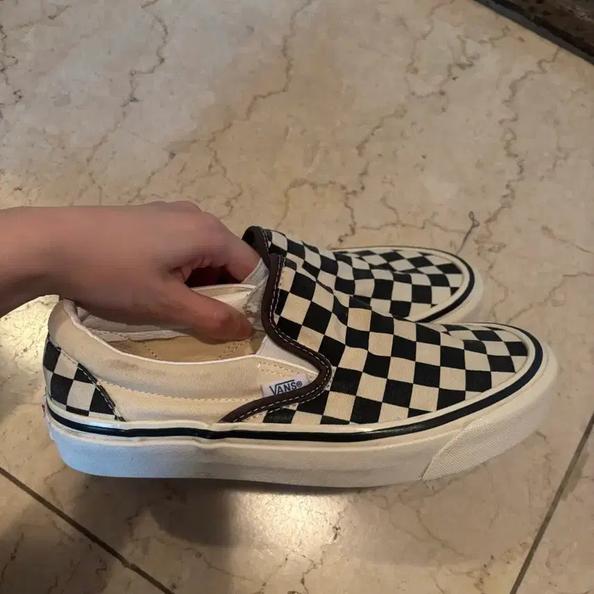 [BUNJANG] Vans Checkerboard Slip-On Shoes / 반스 체커보드 슬립온