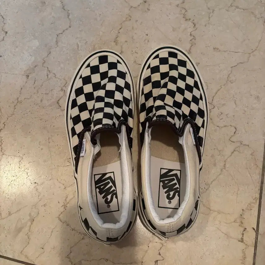 [BUNJANG] Vans Checkerboard Slip-On Shoes / 반스 체커보드 슬립온