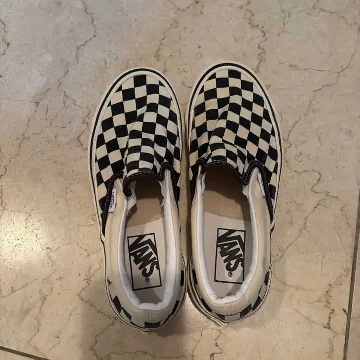 [BUNJANG] Vans Checkerboard Slip-On Shoes / 반스 체커보드 슬립온