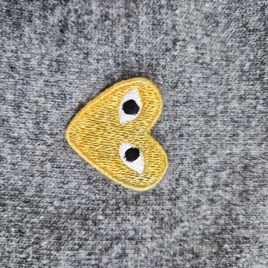 [BUNJANG] Comme des Garçons Grey Cardigan Gold Emblem / 꼼데가르송 그레이 가디건 금장 와펜
