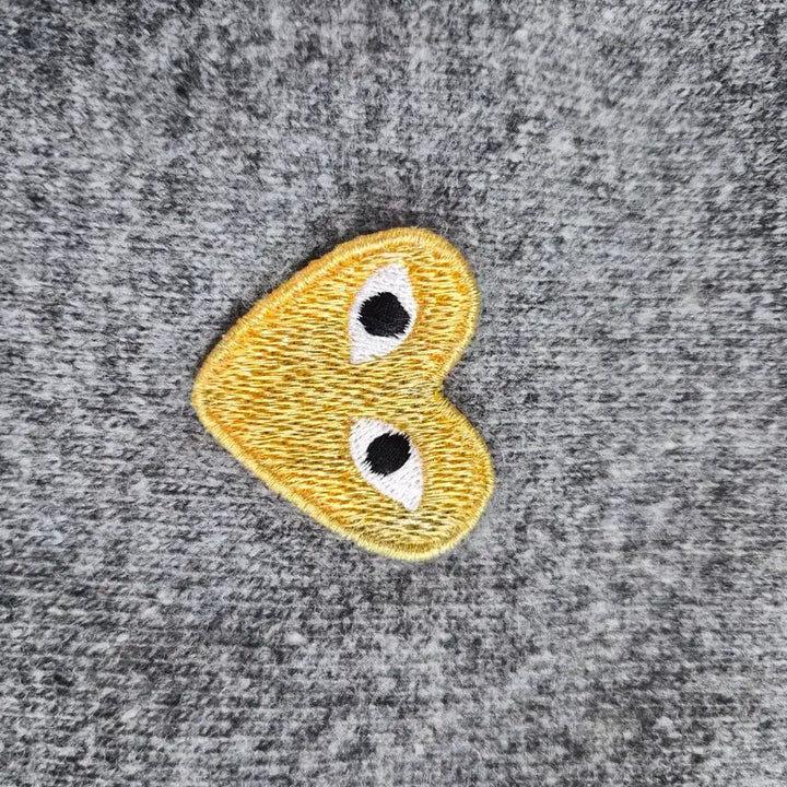 [BUNJANG] Comme des Garçons Grey Cardigan Gold Emblem / 꼼데가르송 그레이 가디건 금장 와펜
