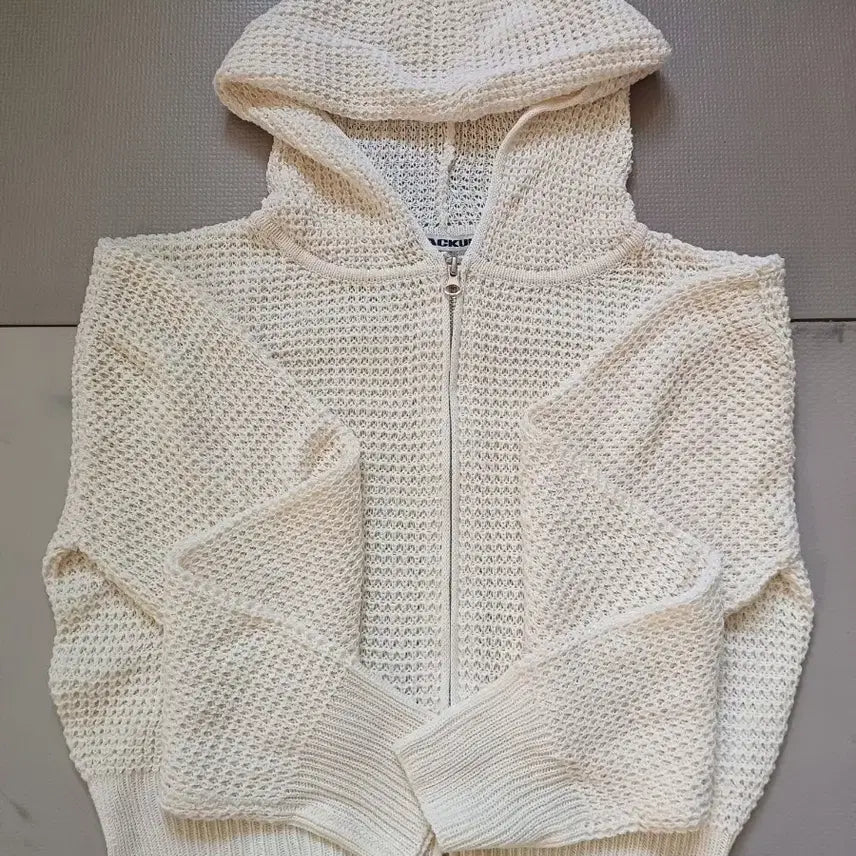 [BUNJANG] Black Up Waffle Hooded Cardigan / 블랙업)와플 후드 가디건
