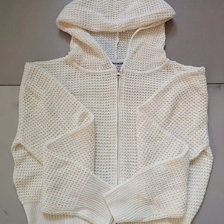 [BUNJANG] Black Up Waffle Hooded Cardigan / 블랙업)와플 후드 가디건