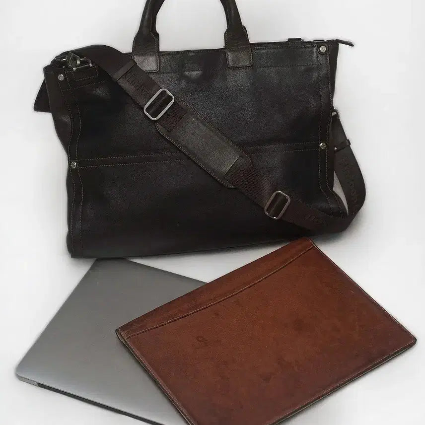 [BUNJANG] Kinloch Anderson Vox Leather Briefcase Shoulder Crossbody Bag / 킨록 앤더슨 복스레더 브리프케이스 숄더.크로스백