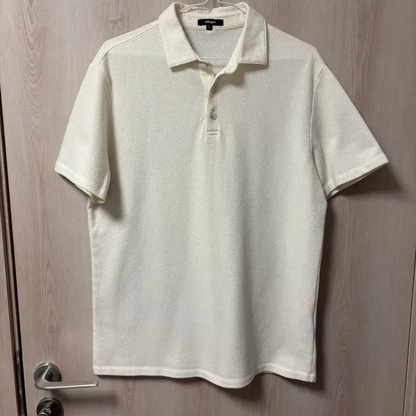 [BUNJANG] Allegri White Pique Polo T-Shirt / 알레그리 화이트 피케 폴로 티셔츠