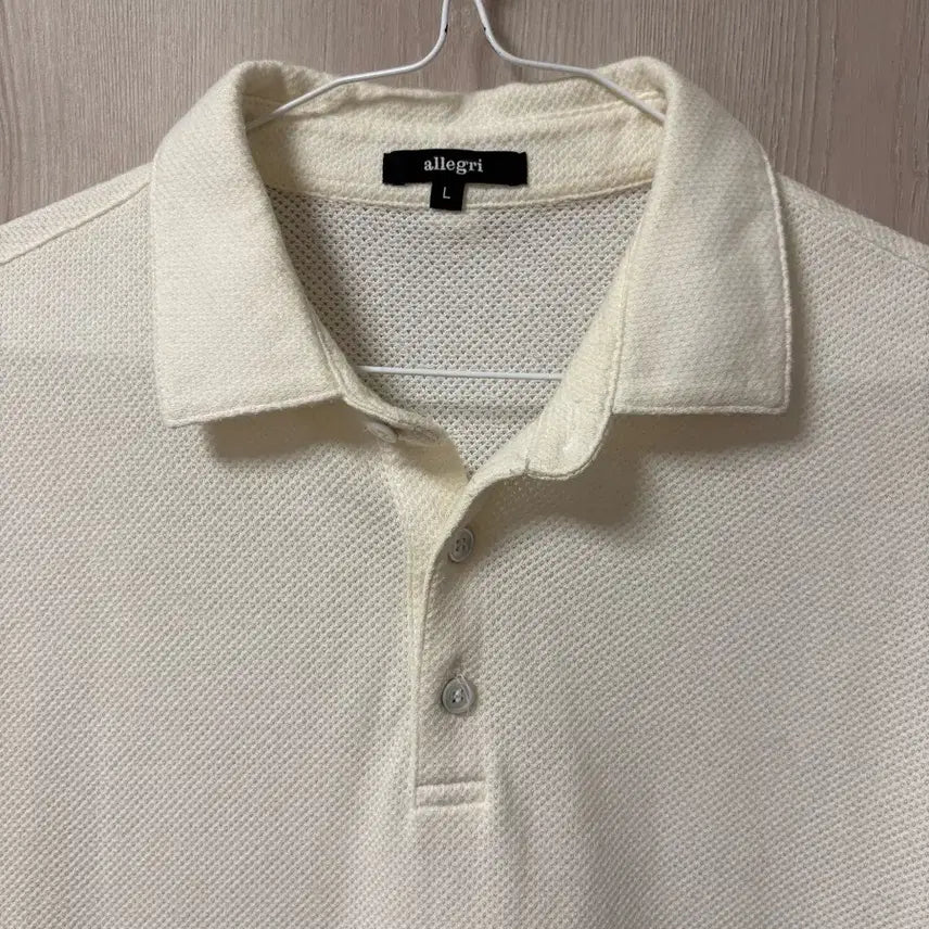 [BUNJANG] Allegri White Pique Polo T-Shirt / 알레그리 화이트 피케 폴로 티셔츠