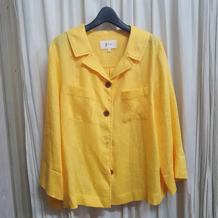 [BUNJANG] G Studio Yellow Linen Shirt / g studio 옐로우 린넨 셔츠