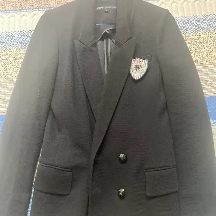 [BUNJANG] VOV Black Jacket with Emblem / 보브 쟈켓