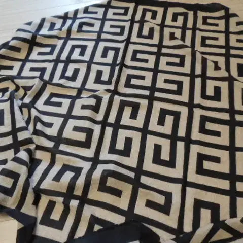 [BUNJANG] Viscose Cotton Blend Patterned Scarf / Viscose Cotton 소재 스카프