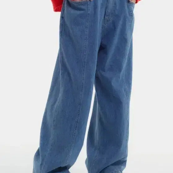[BUNJANG] Unknown Planet Wide Fleece Lined Denim Jeans / 언노운 플라넷 와이드 기모 데님 청바지
