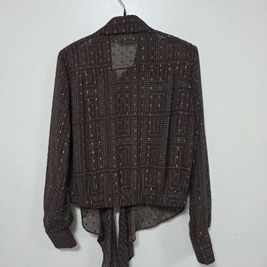 [BUNJANG] Balenciaga Brown Pattern Blouse / 발렌시아 브라운 패턴 블라우스.260507