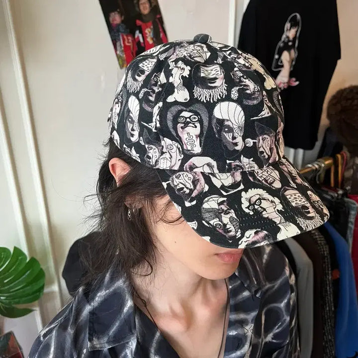 [BUNJANG] CA4LA Archive Seditionaries Grotesque Graphic Cap Hat / CA4LA 카시라 아카이브 새디셔너리스 그로테스크 그래픽 캡 모자