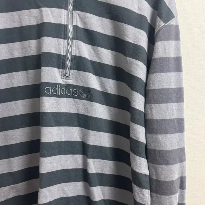 [BUNJANG] Adidas Striped Rugby Shirt XL / 아디다스 스트라이프 럭비티 XL