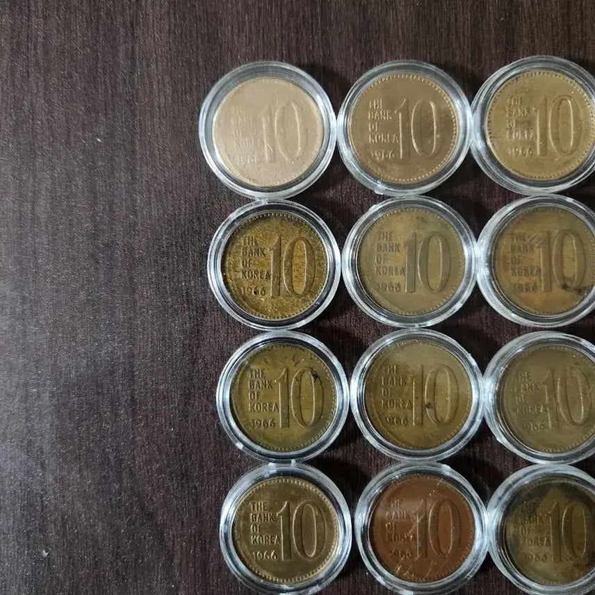 [BUNJANG] 1966 Year (First Year) 16-Piece Set, Includes 4 Washed Coins / 10주, 1966년 (초년도) 16개