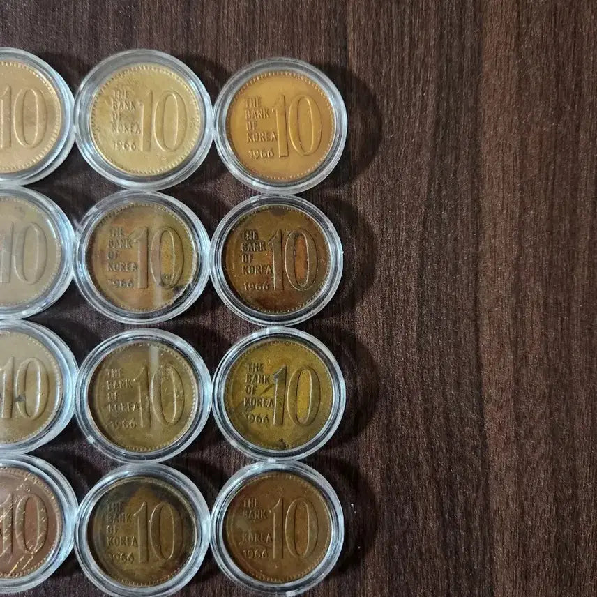 [BUNJANG] 1966 Year (First Year) 16-Piece Set, Includes 4 Washed Coins / 10주, 1966년 (초년도) 16개